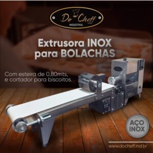 ESTRUSORA COM ESTEIRA E CORTE PARA BISCOITOS